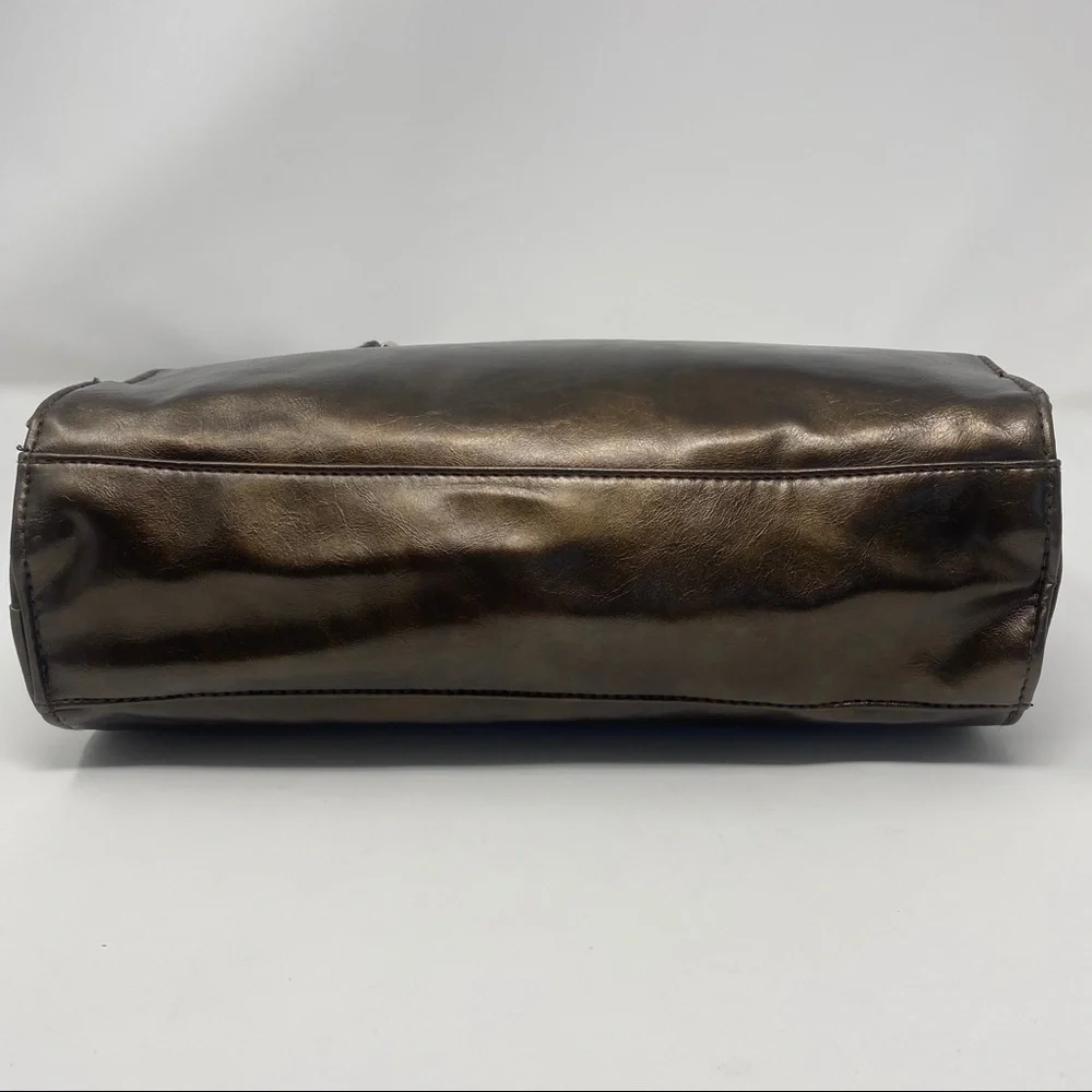 ELLEN TRACY 3 Compartment Bronze Tote Handbag